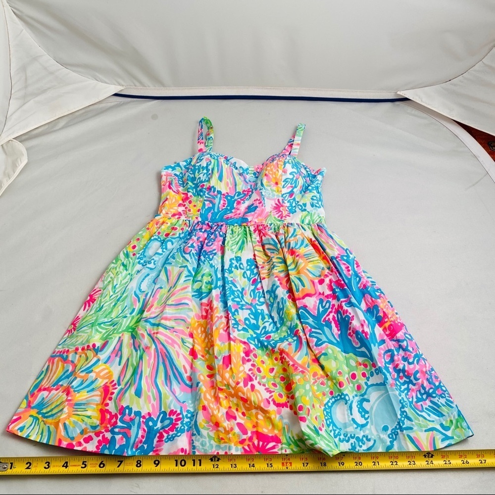 Lilly Pulitzer Ardleigh bright multicolor print Lovers Coral - Picture 10 of 15